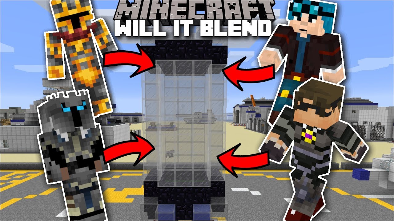 Minecraft WILL IT BLEND MOD / BLENDING YOUTUBERS LIKE DANTDM AND SKYDOESMINECRAFT!! Minecraft