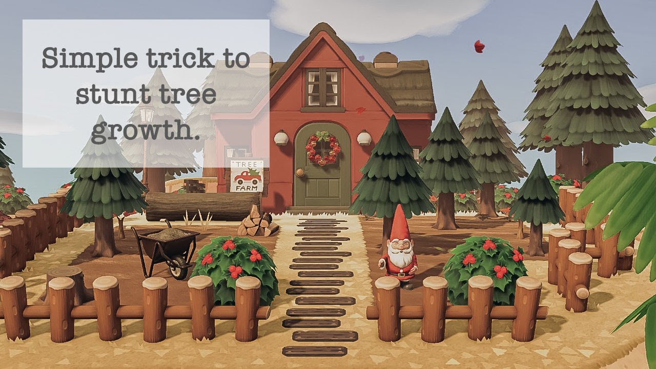 Simple trick to stunt tree growth in Animal Crossing New Horizons