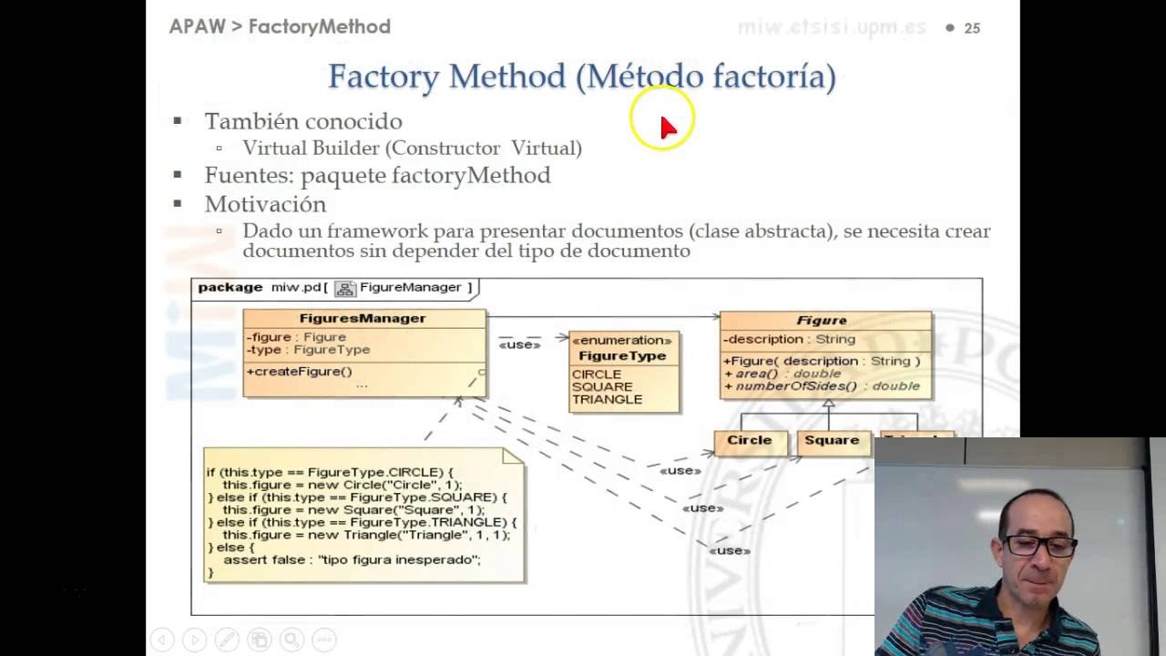 APAW. 1. Patrones de diseño. 1.12. Factory Method