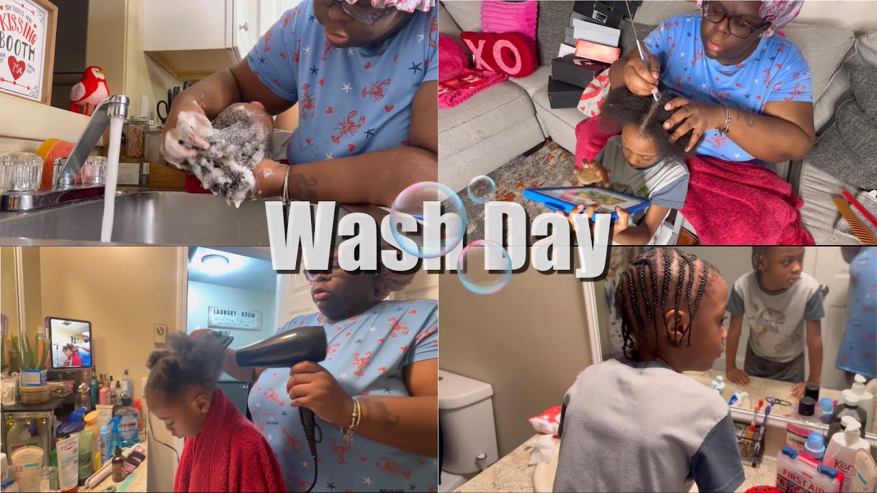 ELIJAH’S WASH DAY HAIR ROUTINE | HOW I STYLED HIS HAIR FOR VALENTINES DAY 🩷❤️🤍🤏🏾