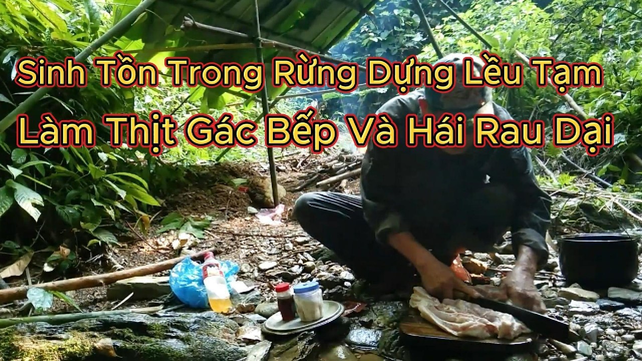 Sinh Tồn Trong Rừng Dựng Lều Tạm, Làm Thịt Gác Bếp Và Hái Rau Dại