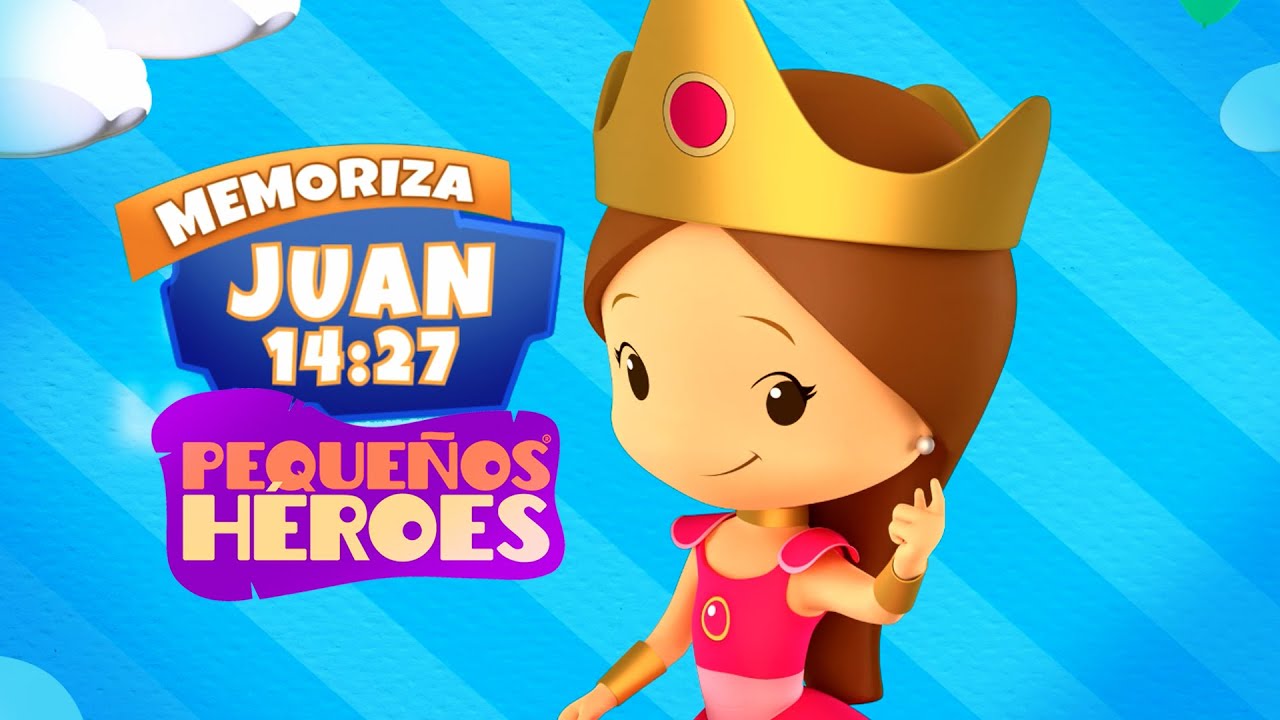 Juan 14:27 🎁🌤️ - Biblia para Ni&ntilde;os - Memoriza la Biblia con Peque&ntilde;os H&eacute;roes para ni&ntilde;os