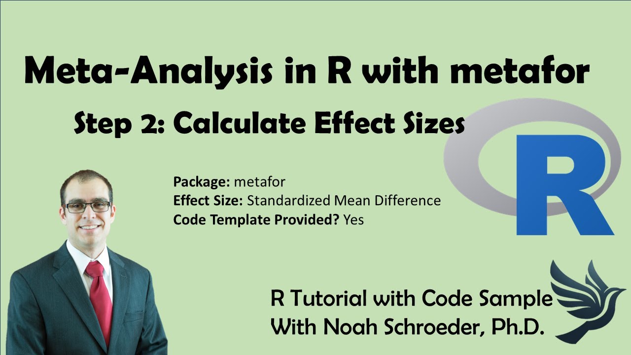 Calculating Effect Sizes in R with metafor - (How To Series with SMD effect size)