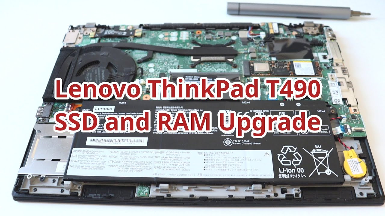 Обновление ноутбука Lenovo ThinkPad T490 с 16 ГБ ОЗУ и твердотельным накопителем Micron M.2 2280 ...
