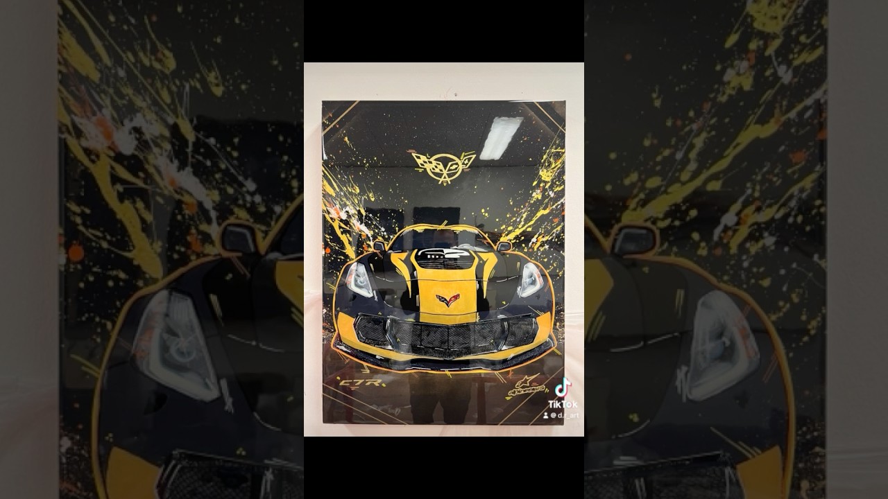 Dr-art finish🎨🚀 #art #corvette #swiss #painting #artist #diy #artoftheday #acrylicpainting #resin