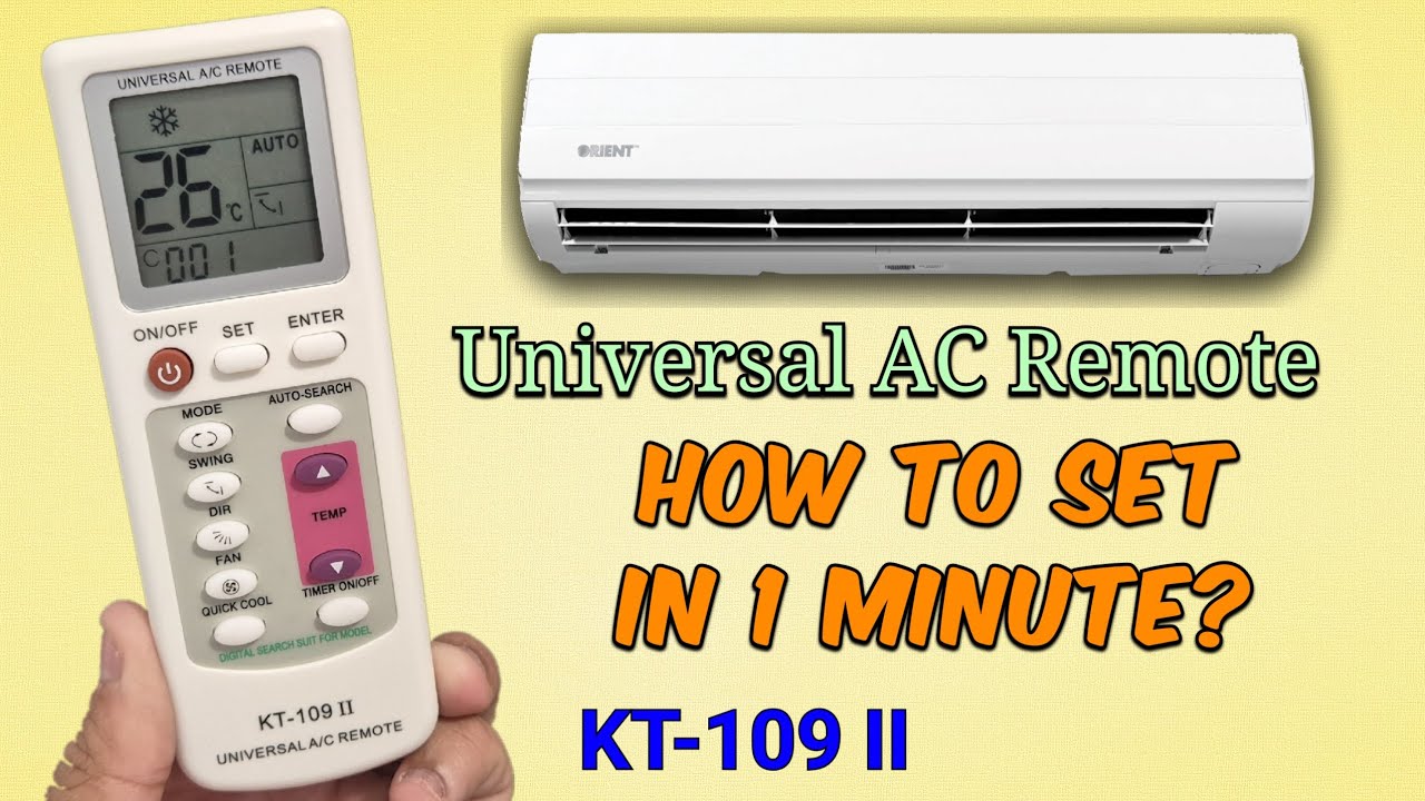 How To Set Universal AC Remote Control? | Connect KT-109II to Air Conditioner Easily