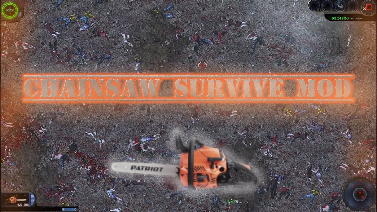 Alien Shooter 2 - Objects Extended. Survive with Chainsaw Mod.