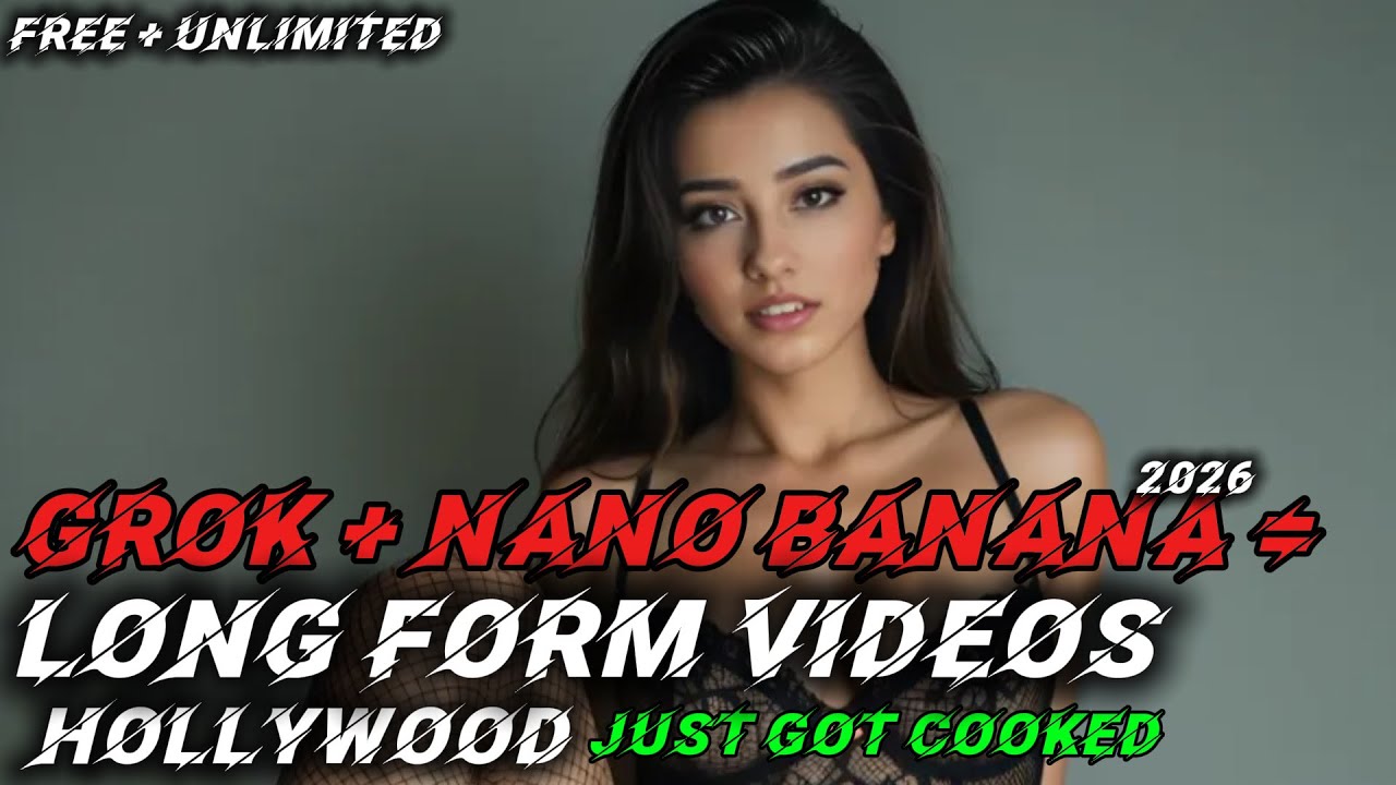 How to Make Long AI Videos for Free Using Grok AI & Nano Banana (Unlimited & Cinematic)