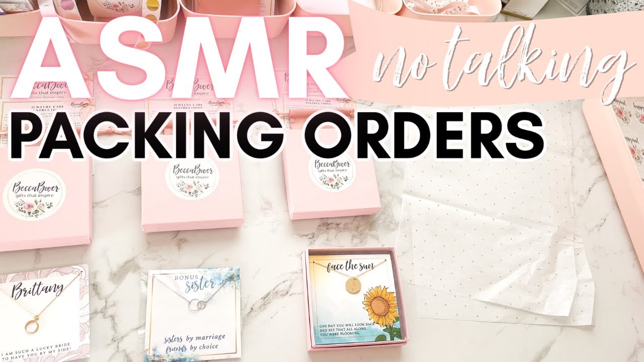 ASMR Packing Orders ~ NO TALKING ~ Relaxing Sounds ~ Sleepy Vibes