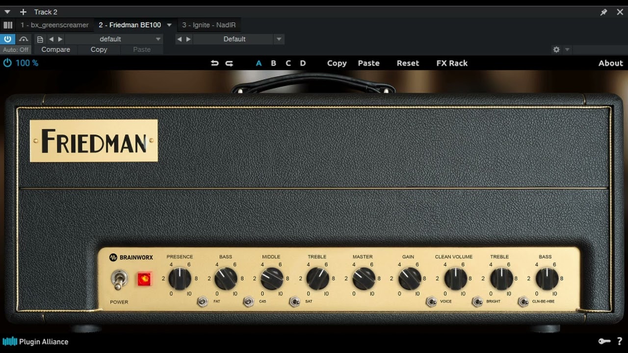 Friedman BE 100  Brainworx Plugin