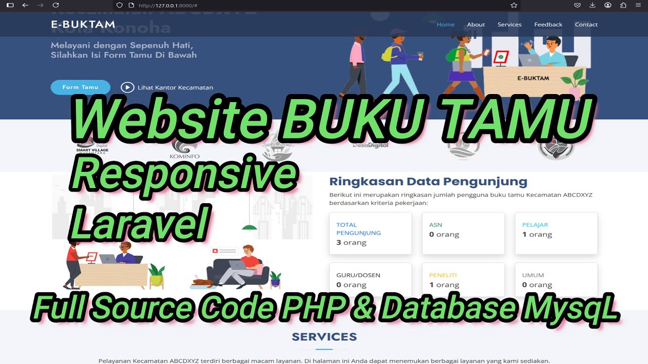 Source Code Website Buku Tamu Laravel | Aplikasi Buku Tamu Berbasis Web | Source Code Web Buku Tamu