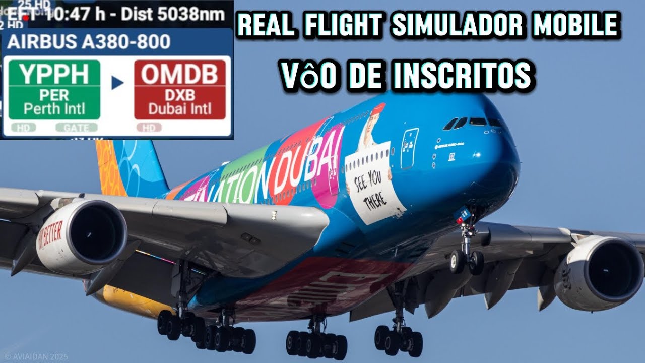 A380 na Madrugada 🌙✈️ | Perth 🇦🇺 ➜ Dubai 🇦🇪 | Voo de Inscritos – RFS Mobile