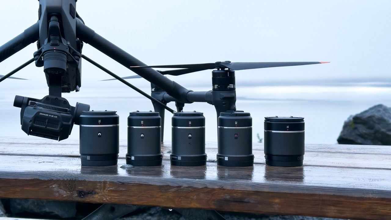 DJI Inspire 3 Lens Comparison. 18mm 24mm 35mm 50mm 75mm
