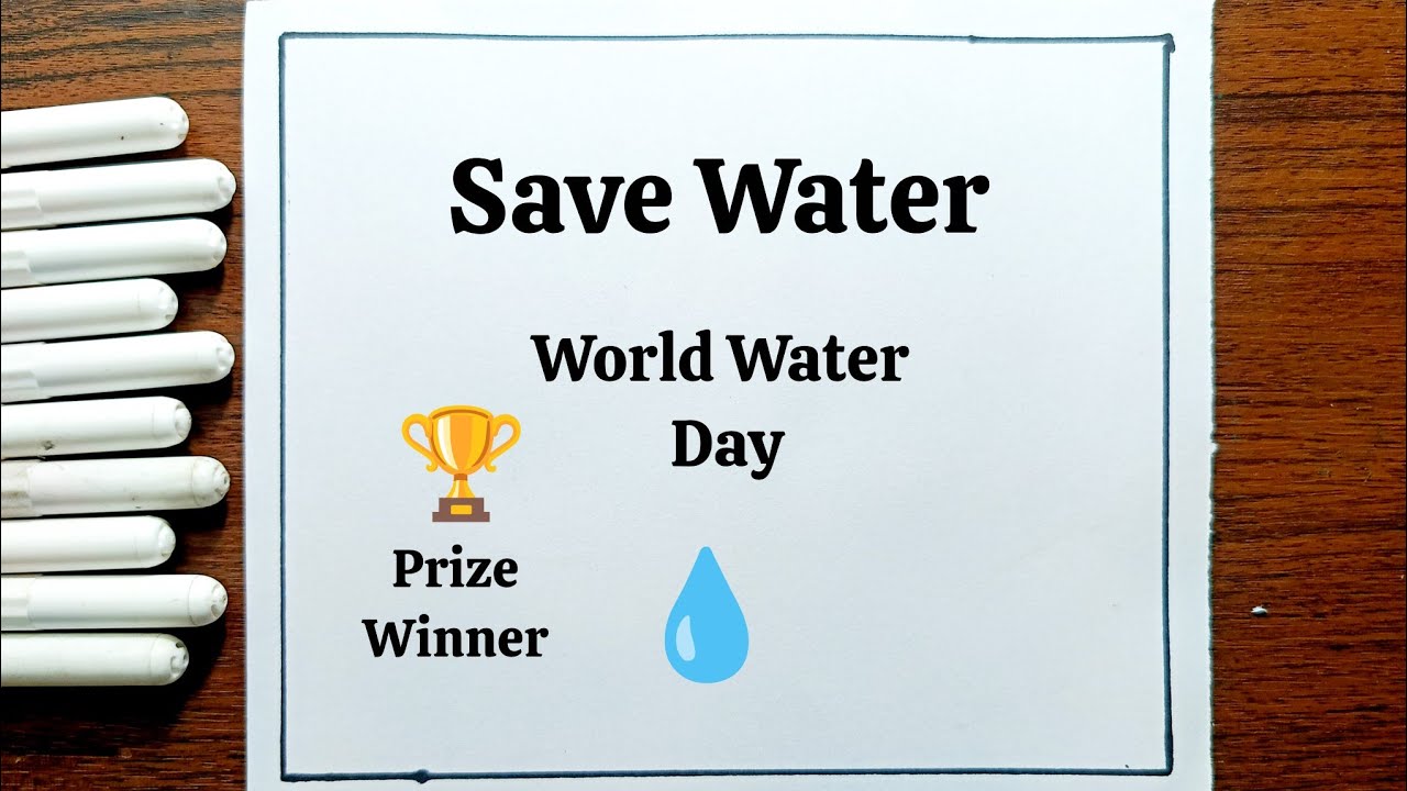World Water Day Poster Drawing || Water Day Poster Drawing Easy || Save Water Easy Poster