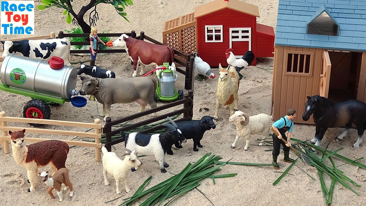 Cattle Transport Truck Toy Farm plus Fun Toy Animals Video