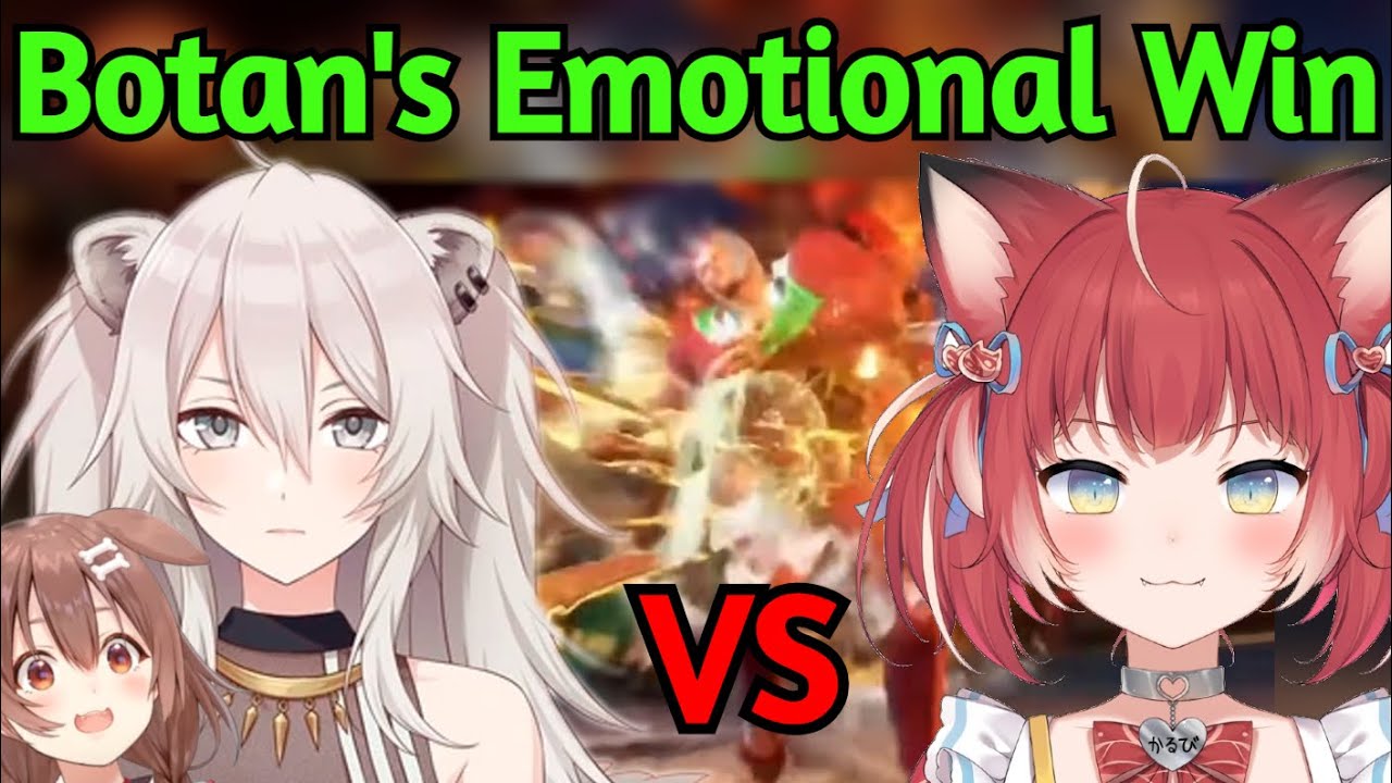 Botan Cries Many Tears of Joy After Finally Getting Her 1st Win in the CR Cup + Korone's Reaction