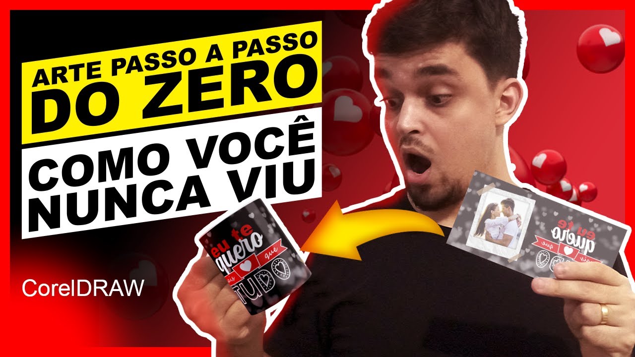 Como Fazer Arte para Caneca no Coreldraw - Passo a Passo COMPLETO