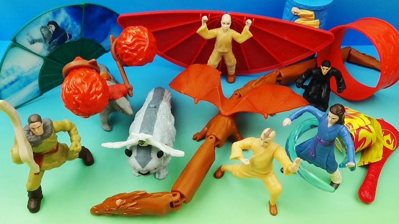 2010 AVATAR THE LAST AIRBENDER set of 12 McDONALD'S HAPPY MEAL MOVIE COLLECTIBLES VIDEO REVIEW