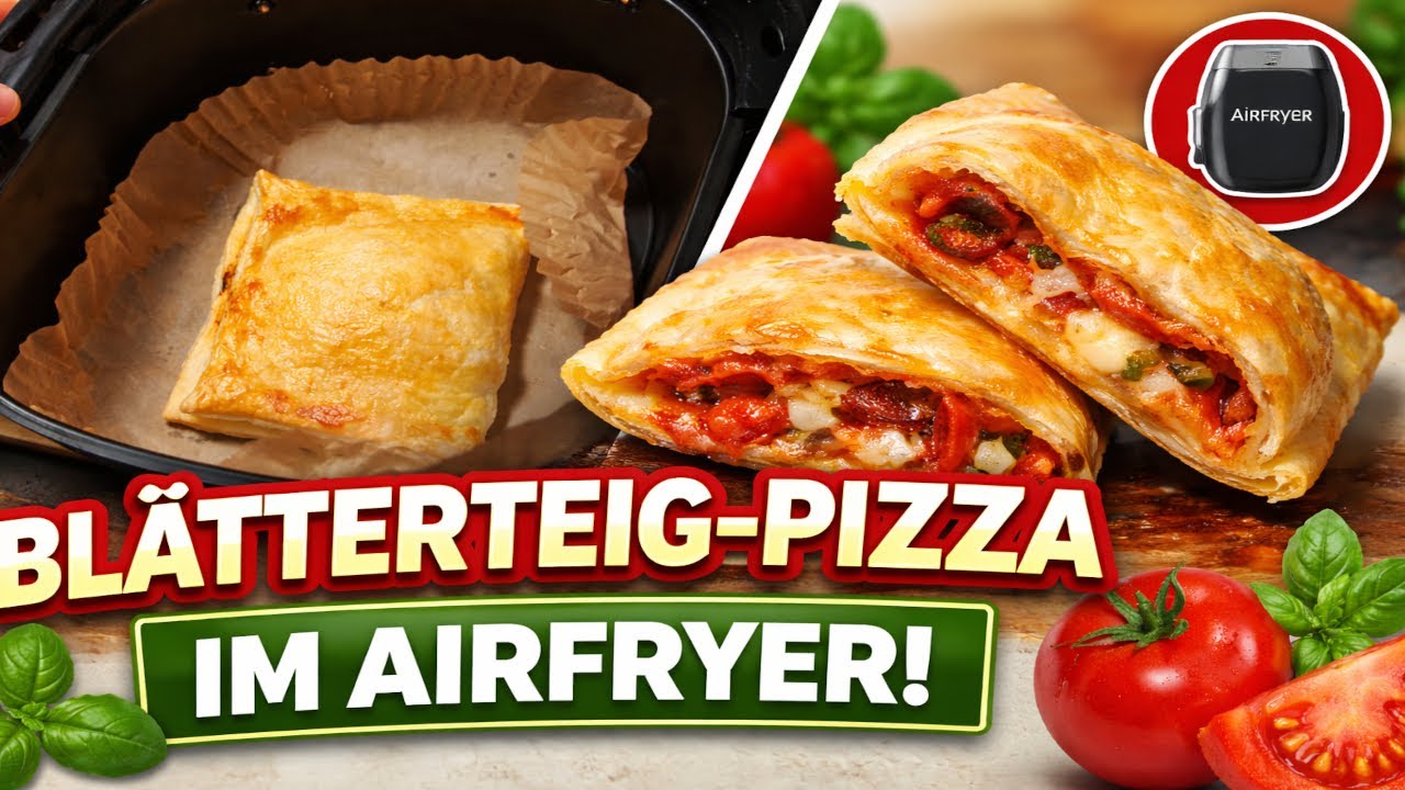 Blätterteig-Pizza im Airfryer  Schnell & knusprig gebacken