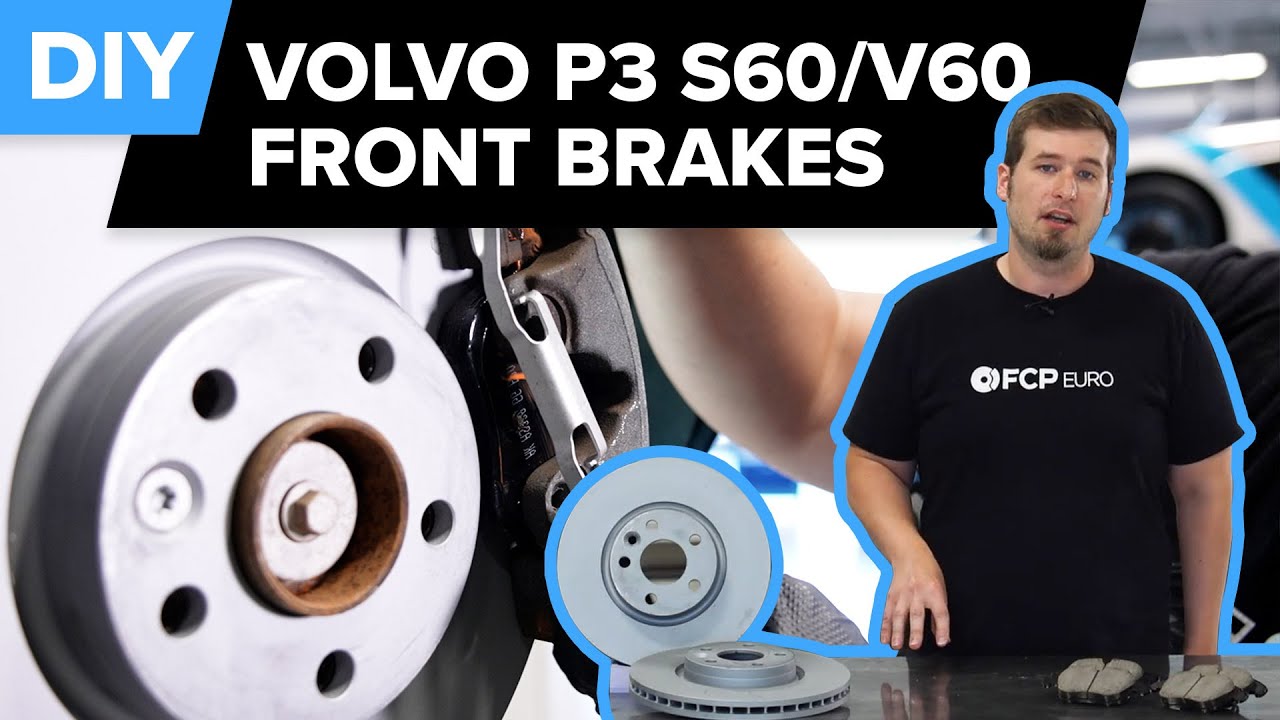 Замена передних тормозных колодок и ротора Volvo S60 своими руками (Volvo P3 2015-2021 - S80, V70...