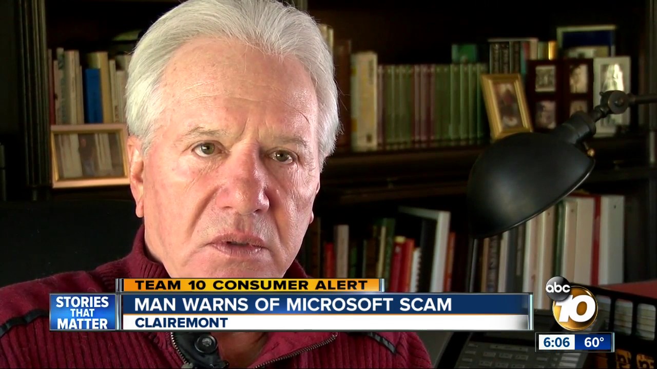 Man warns of Microsoft scam