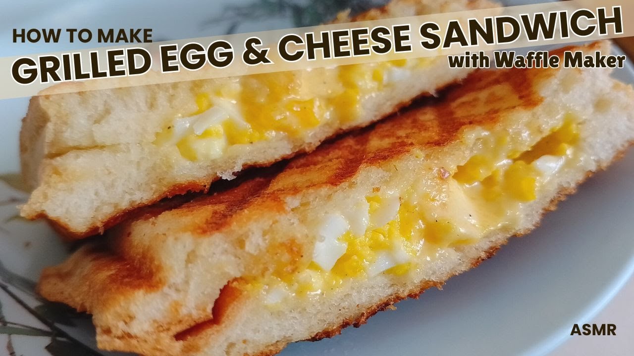 Easy Egg & Cheese Grilled Sandwich with Waffle Maker at Home | What to do with hard-boiled egg?