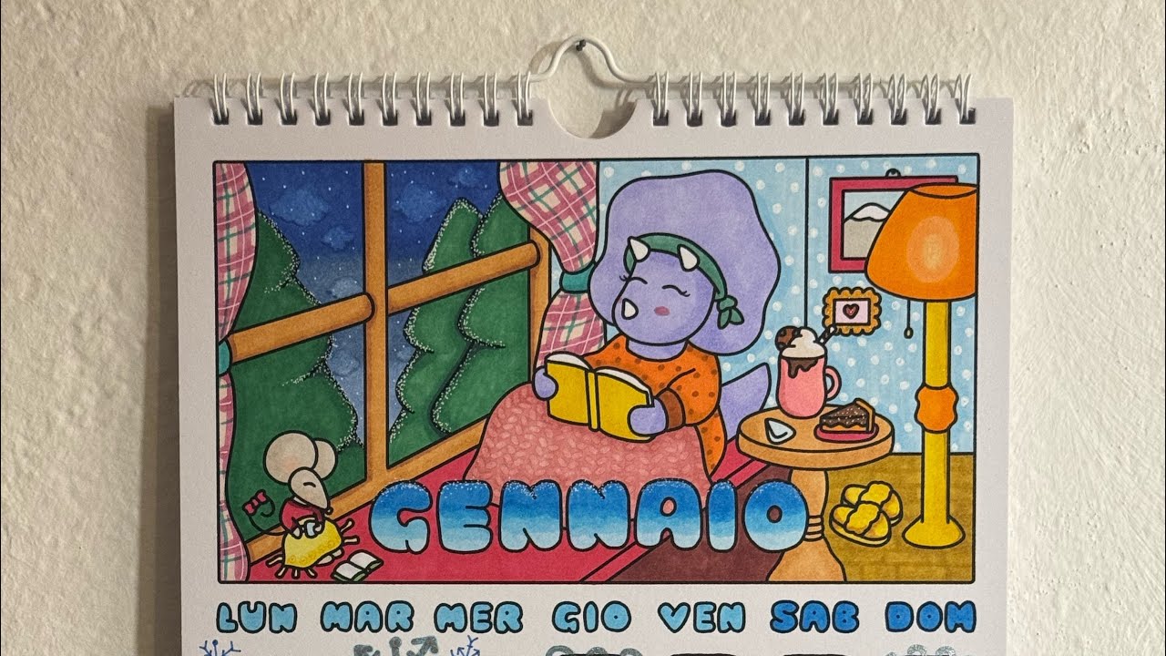 Coloriamo il Calen Dino 2026 in live - Gennaio ❄️