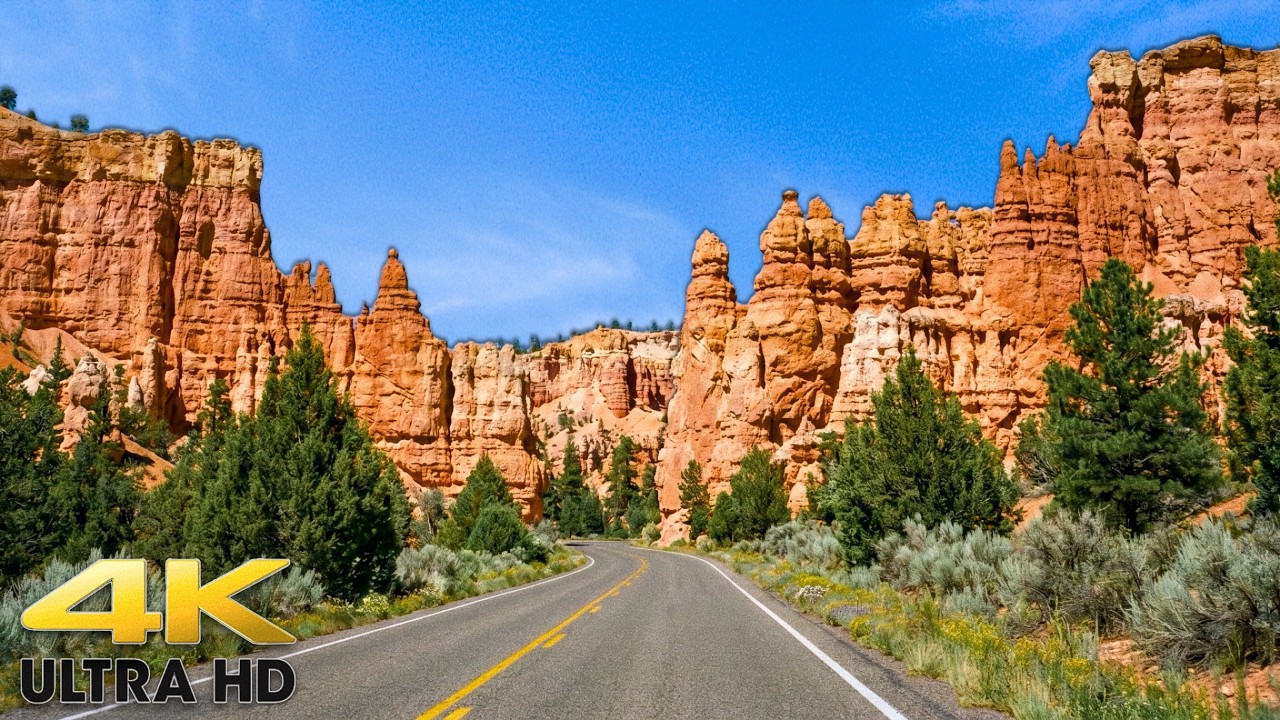 Zion Canyon to Bryce Canyon National Park Utah Scenic Drive and Aerials