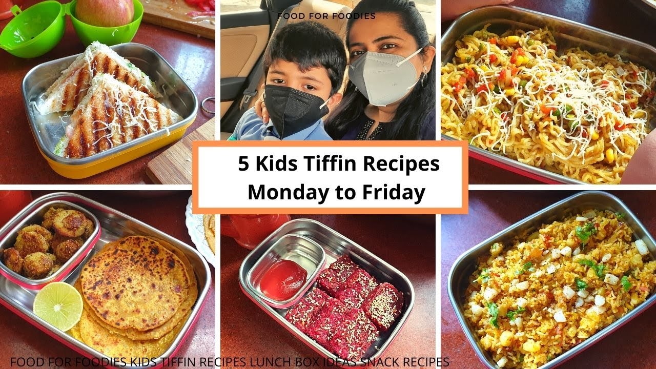 5 kids Tiffin Recipes | Maggi | Sandwich | Latest | Food For Foodies