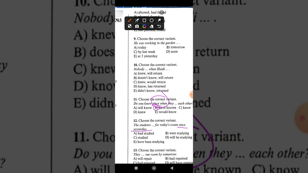 Tense forms Quiz 3 Gülnarə Umudova
