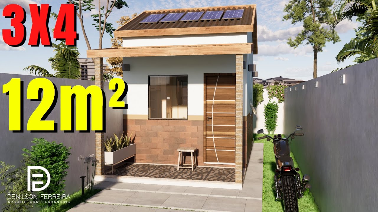 043 - Kitnet 12 m&sup2; | Mini Casa  | 1 Quartos | 3X4 | Tiny House | Quitinete | Small House