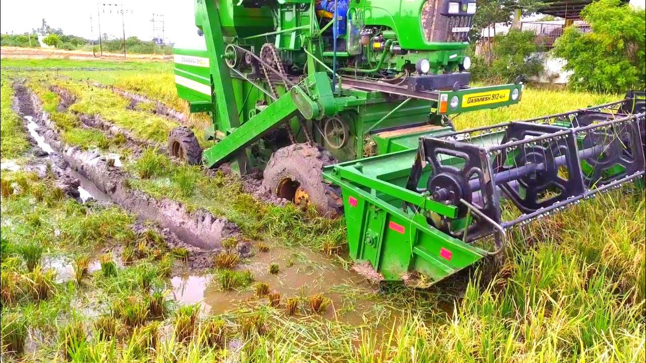 John Deere 4WD Stuck On Heavy Mud 5310 DI | Full Review Working Performance Paddy living Tamil