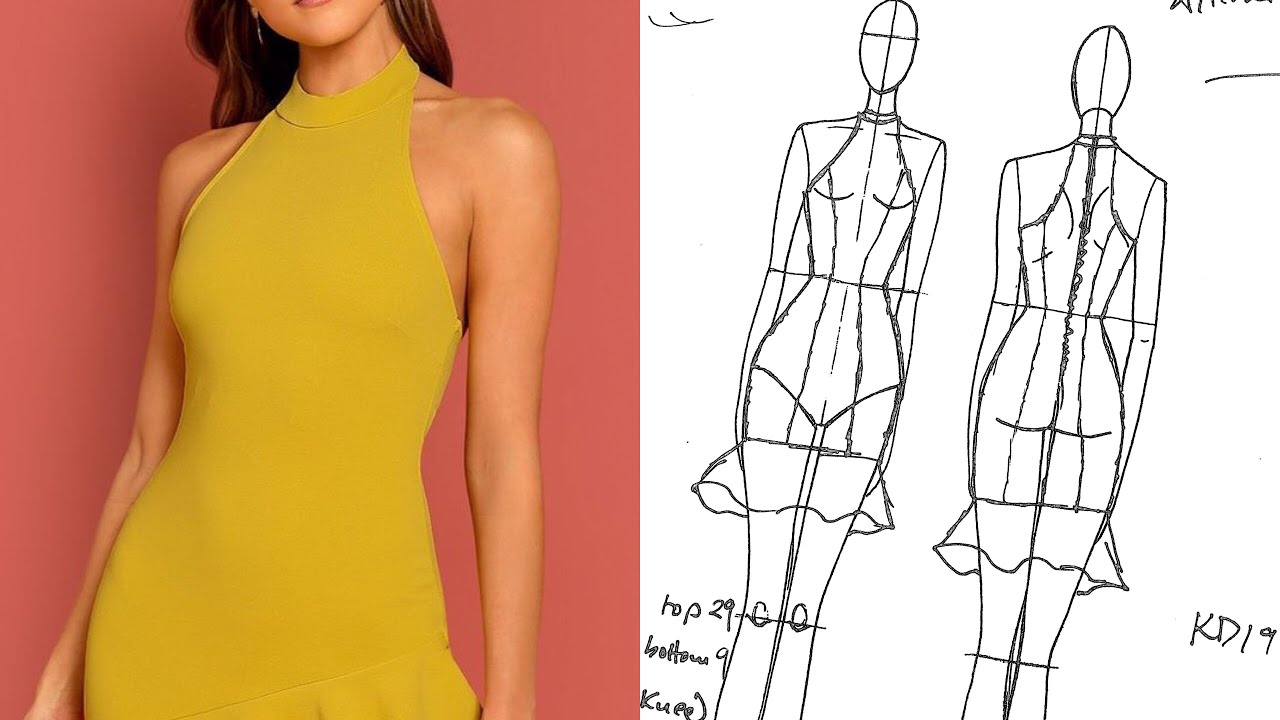 HOW TO MAKE HALTER NECK DRESS PATTERNS | KIM DAVE