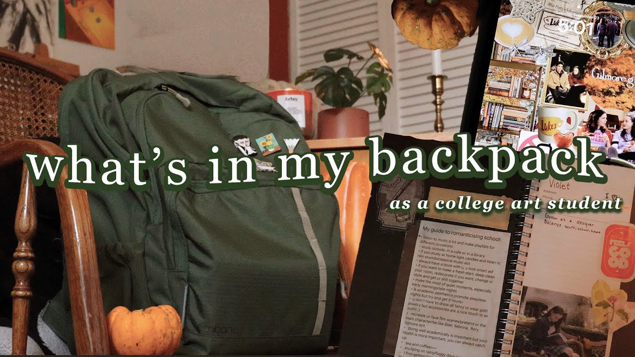 what's in my backpack // art school edition 📚🍂