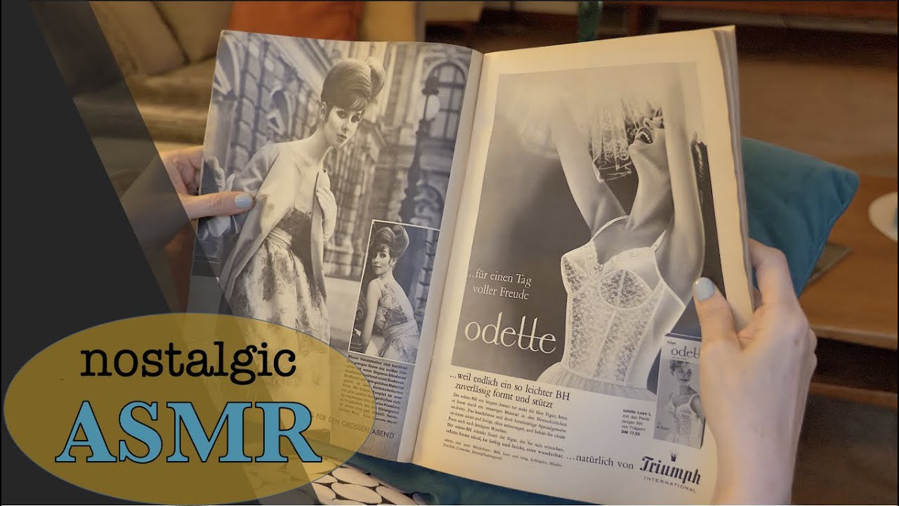 ASMR * Retro 1960s German Magazine * Very Slow Page Turning * Deutsch Paper Crinkles (No Talking)