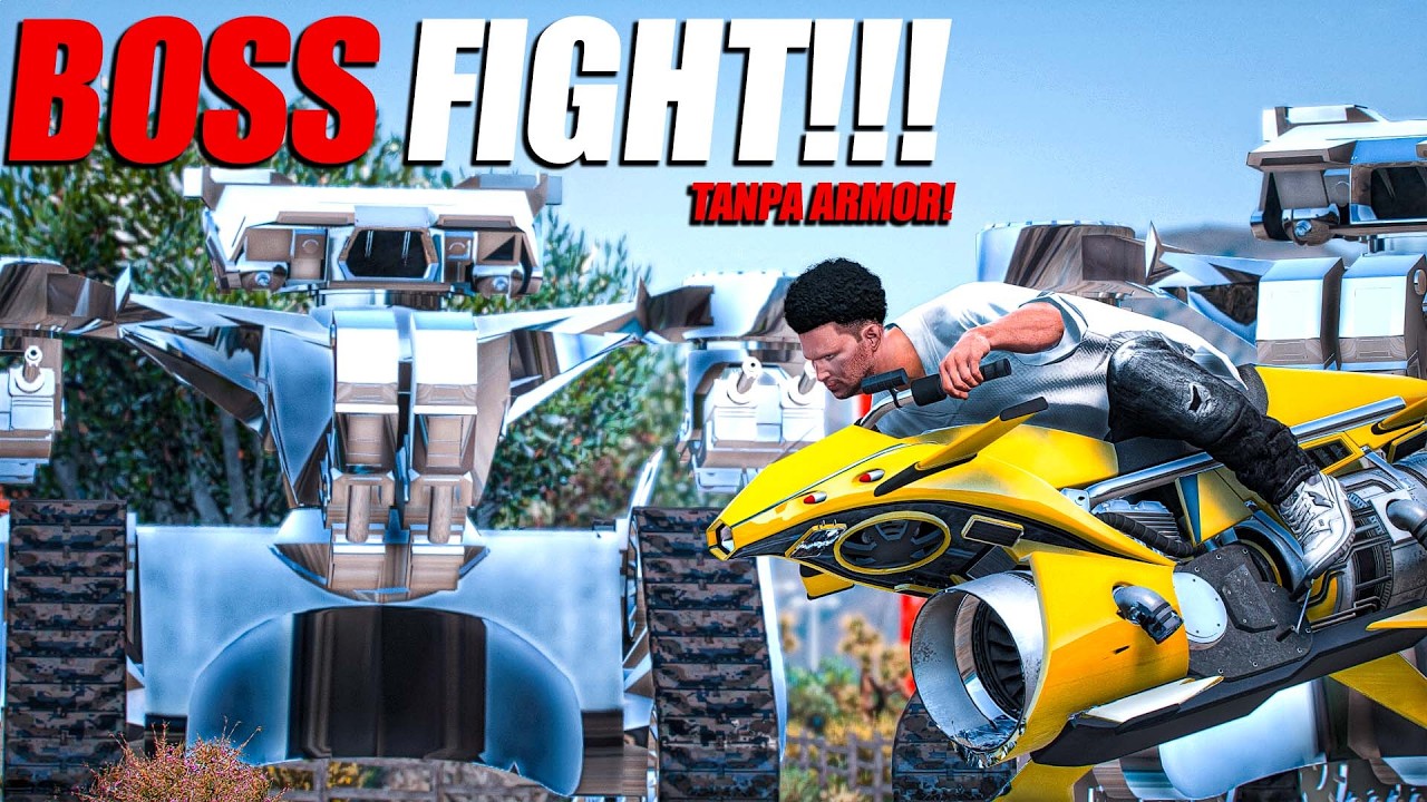 AKSI CHENT MELAWAN DUA ROBOT RAKSASA TANPA PENGAMAN!!! -GTA V ROLEPLAY