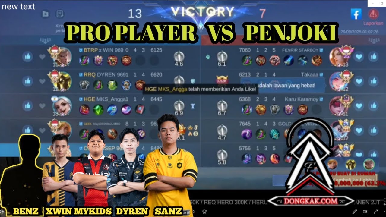 Pro Player VS Penjoki Sanz Dan Adiknya Nabrak Fenrir Dongkak