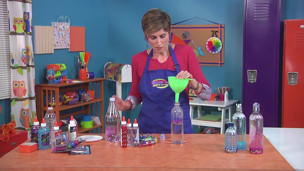 Make a space galaxy in a bottle on Hands On Crafts for Kids with Candie Cooper (1903-5)