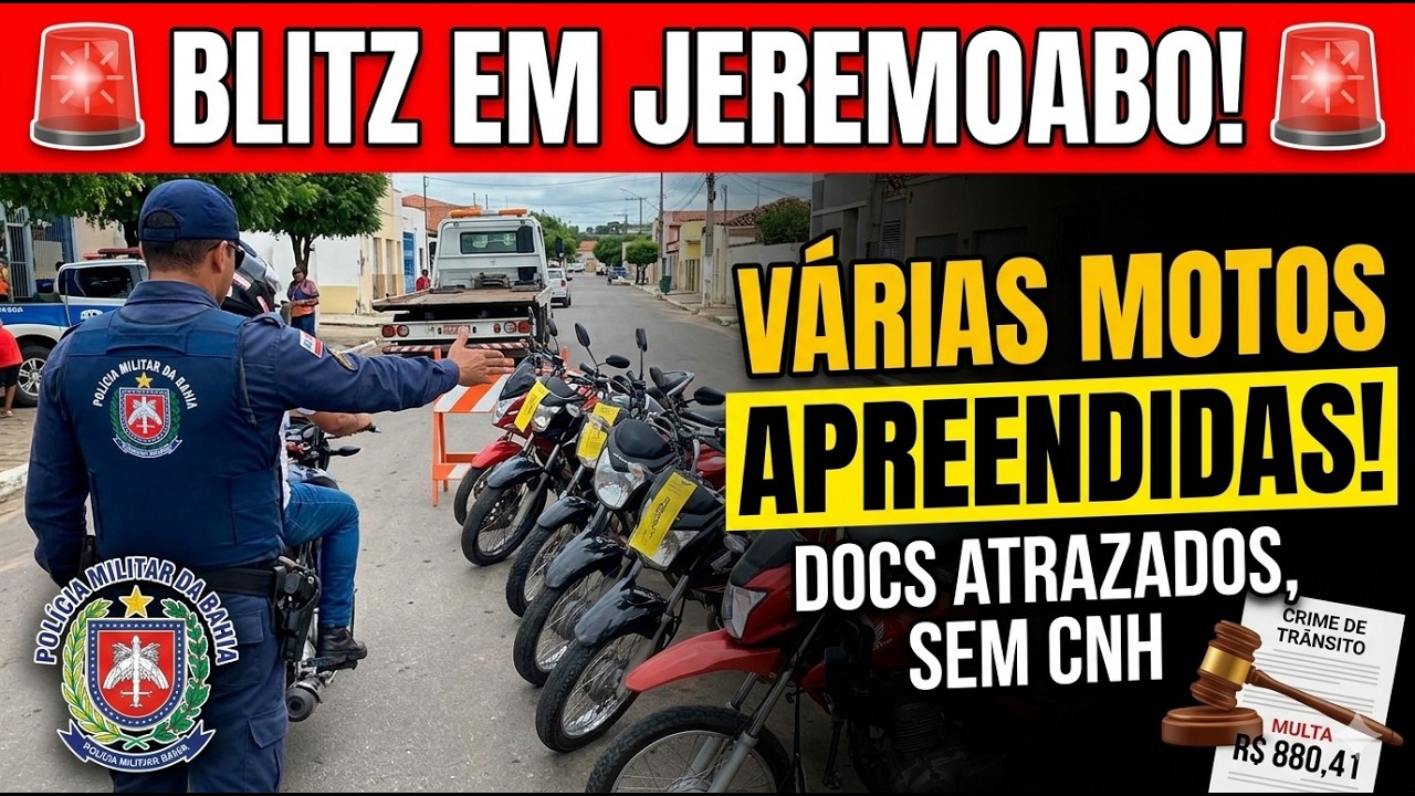 🚨 BLITZ EM JEREMOABO: POLÊMICA E Motos apreendidas.