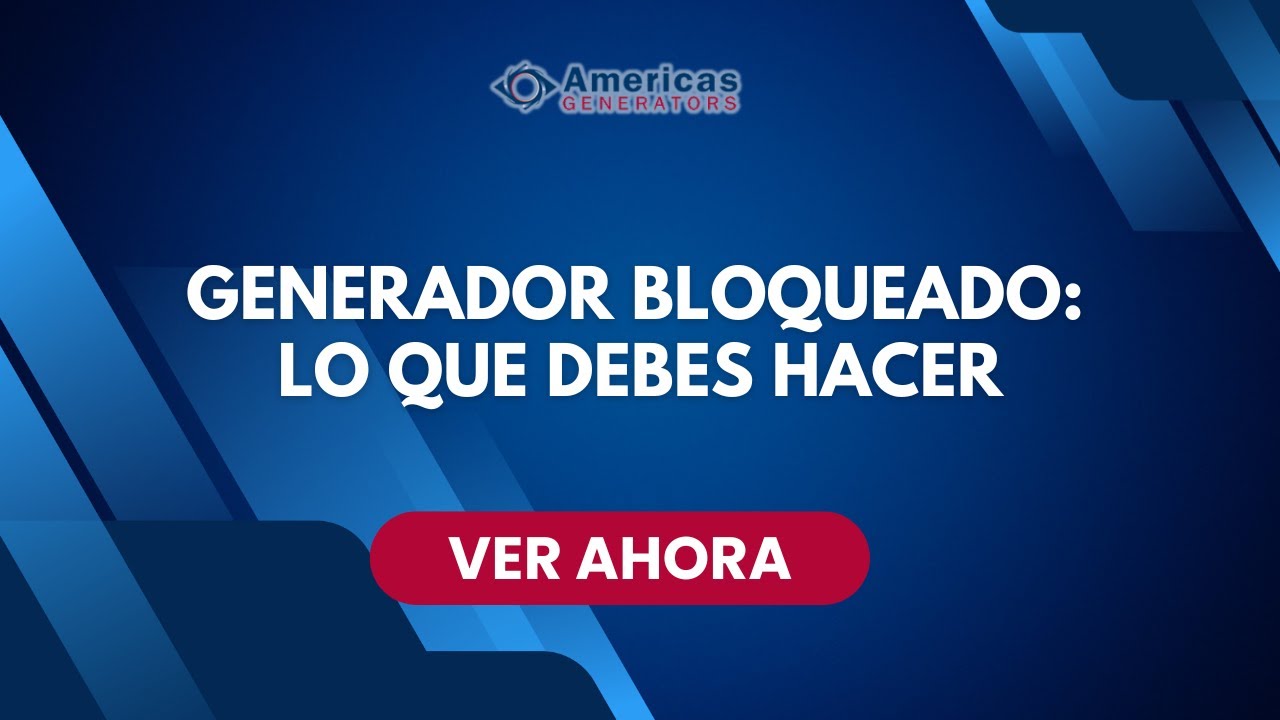 &iexcl;Ayuda! &iexcl;Mi generador est&aacute; bloqueado! - Esto es lo que debes hacer.