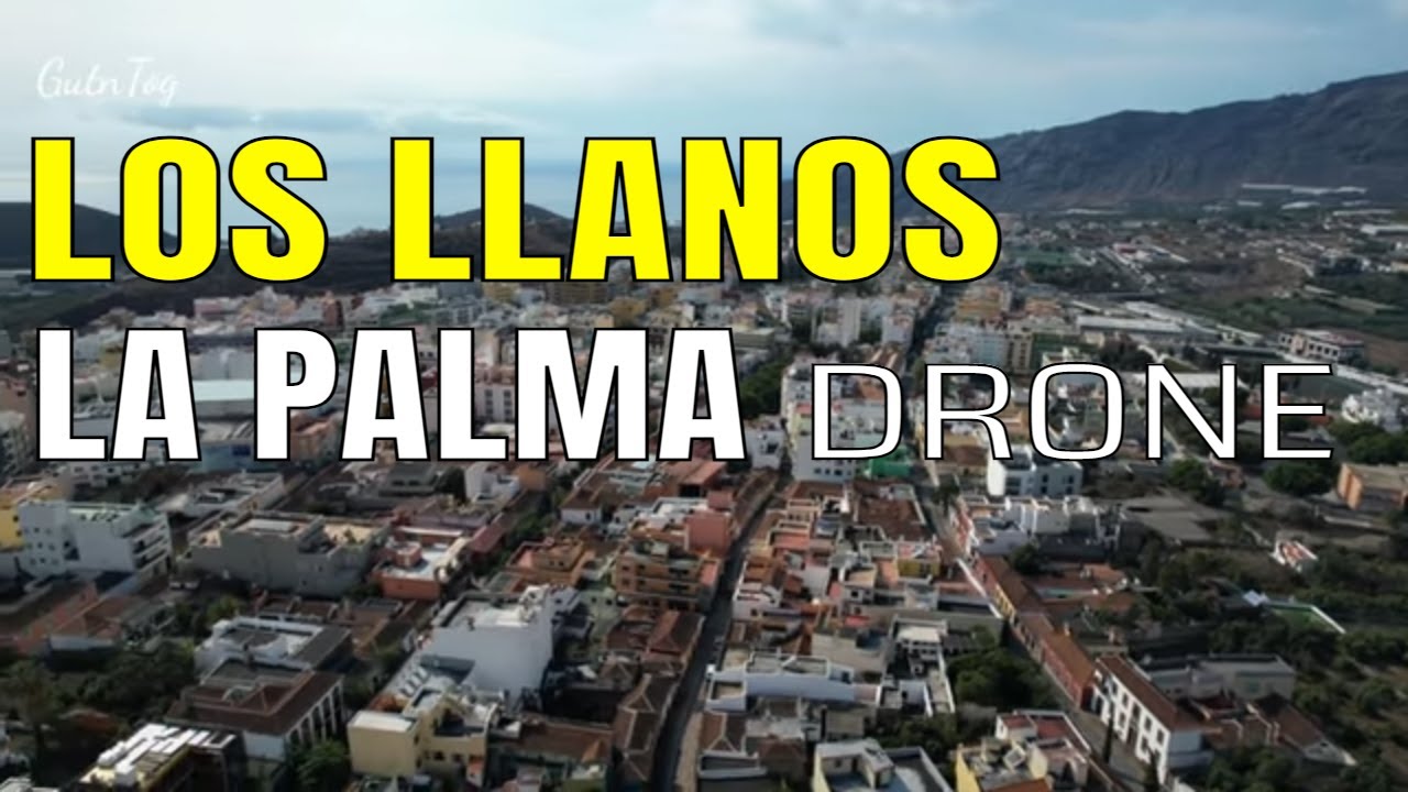 Los Llanos, the biggest city of La Palma under volcano threat! Daily earthquakes & ash falls! Drone