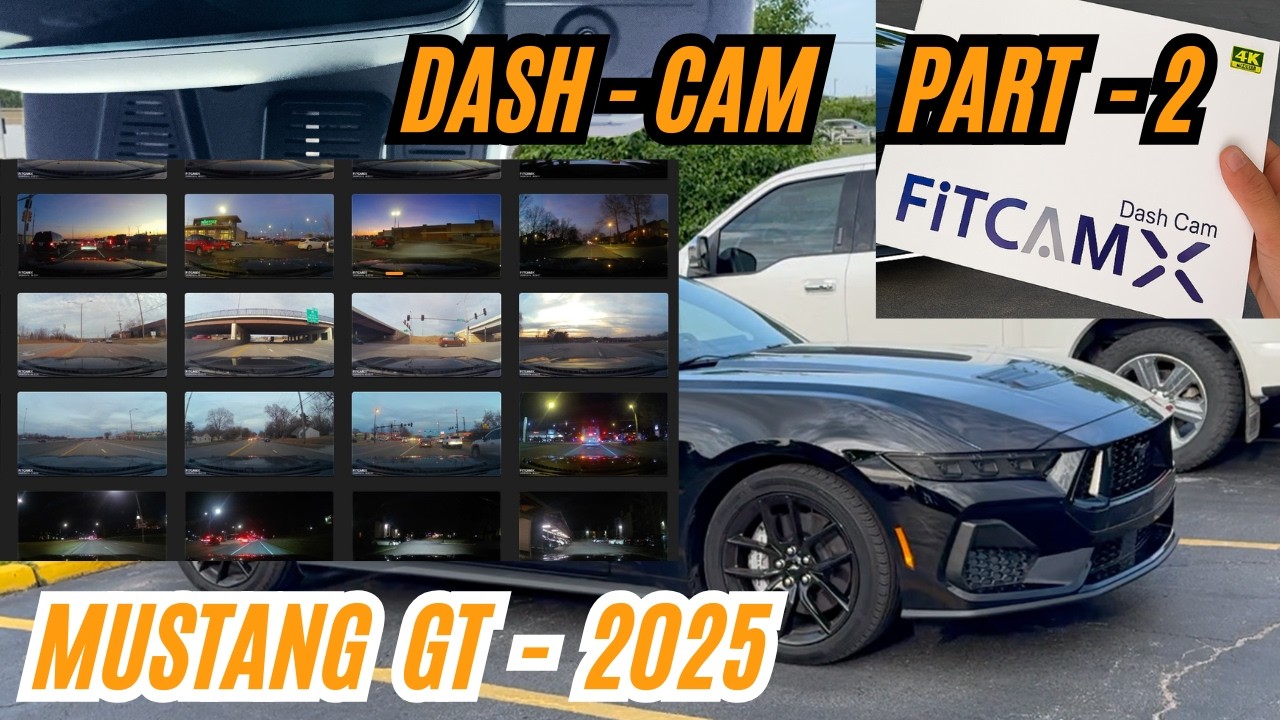 Тест видеорегистратора FitcamX 4K: день и ночь | Обзор реальных видеозаписей с Ford Mustang GT 20...