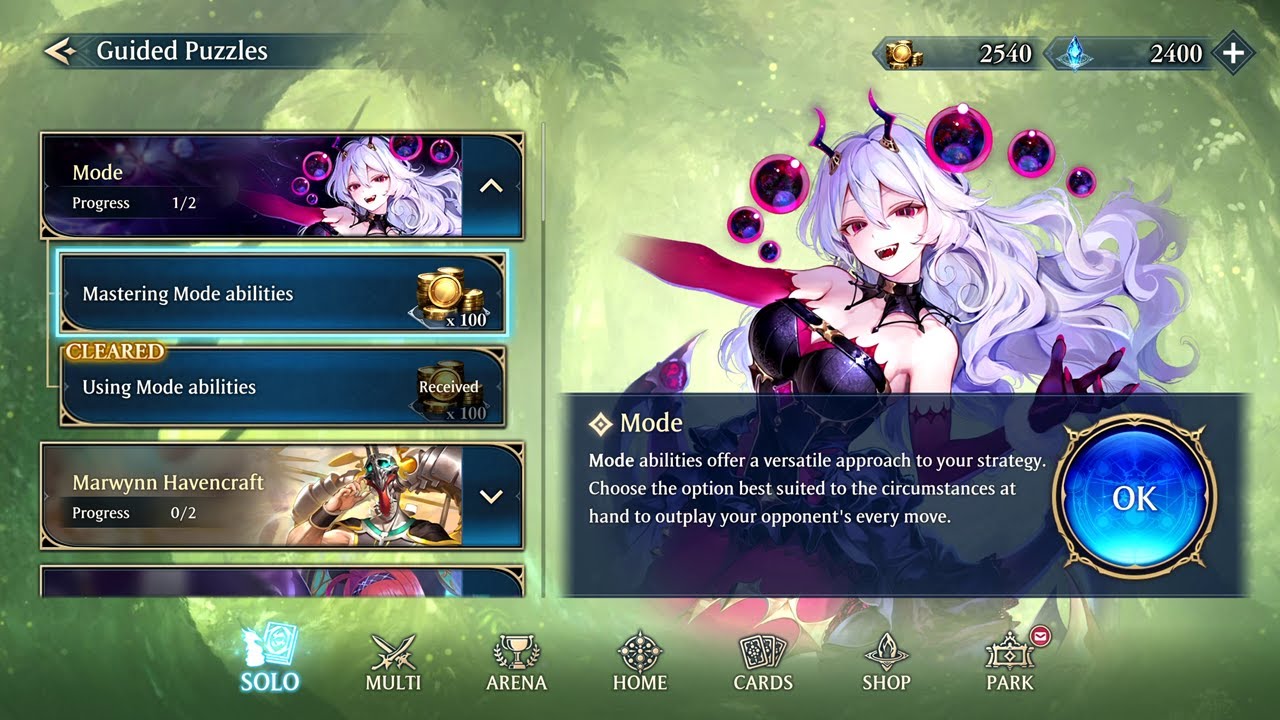 【ShadowverseWB】Guided Puzzles ► Mastering Mode Abilities ★ Mode ║Season 3 #524║