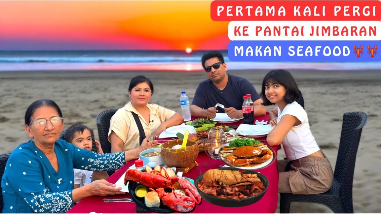 Pertama Kali Pergi Ke Pantai Jimbaran Makan Seafood lobster 🦞 🦀 