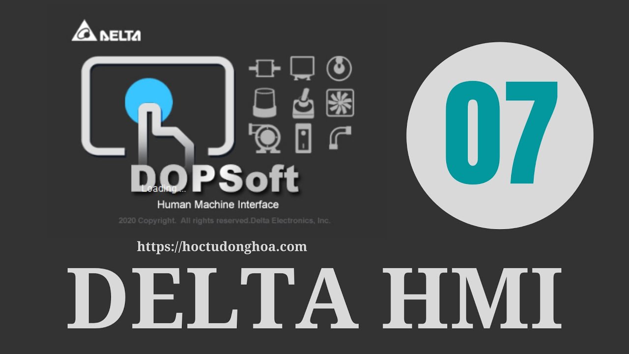 Khóa học HMI Delta bài 7 - Nút nhấn và đèn báo