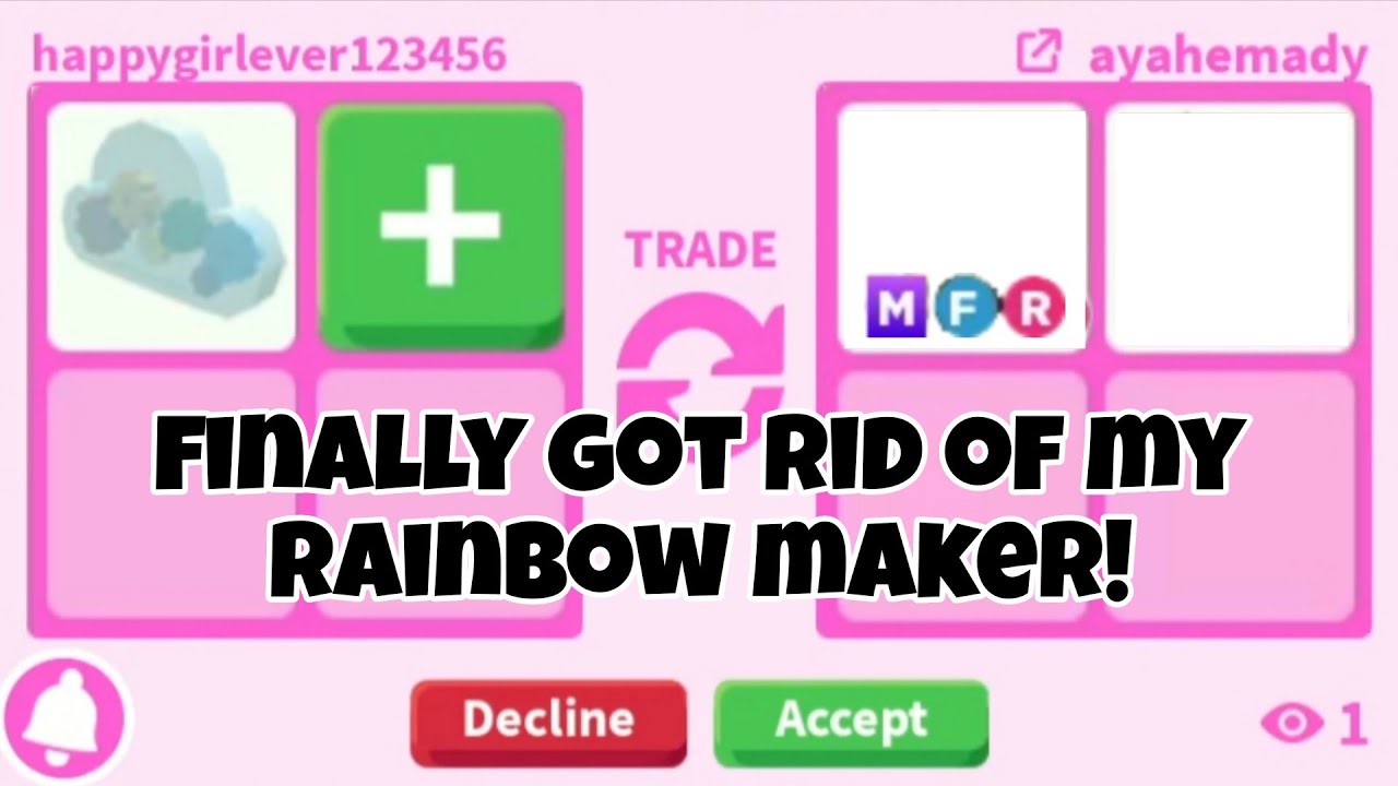 😱😛No Way! FINALLY Traded My RAINBOW MAKER For A SUPER CUTE OUT OF GAME  MEGA NEON PET In Adopt Me.😱🔥