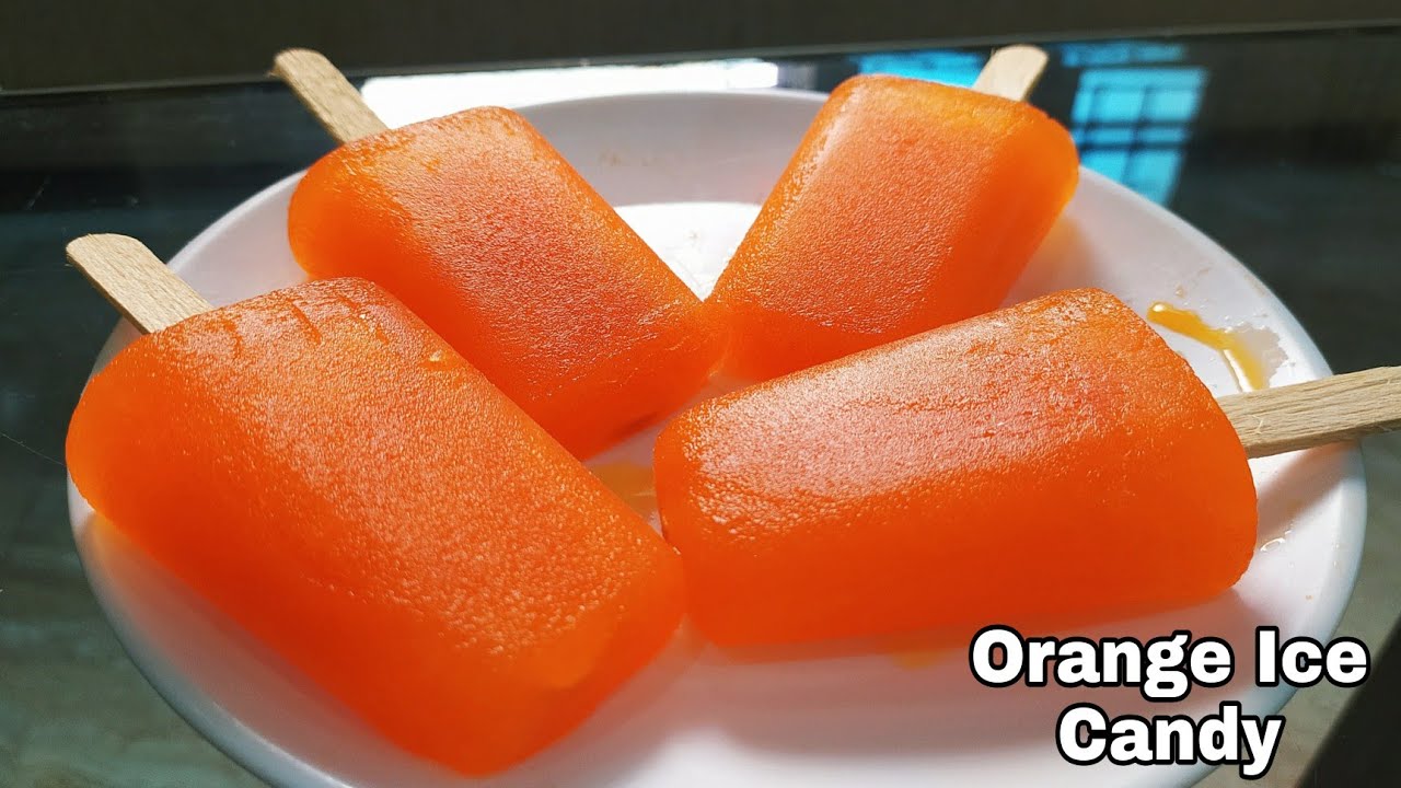 Lockdown special Orange Ice Candy recipe | orange Icecream | Rasna orange popsicles at home