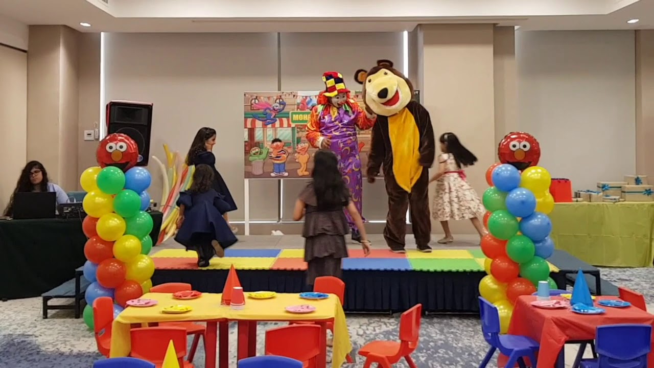 FUN at kids birthday party/mascot show