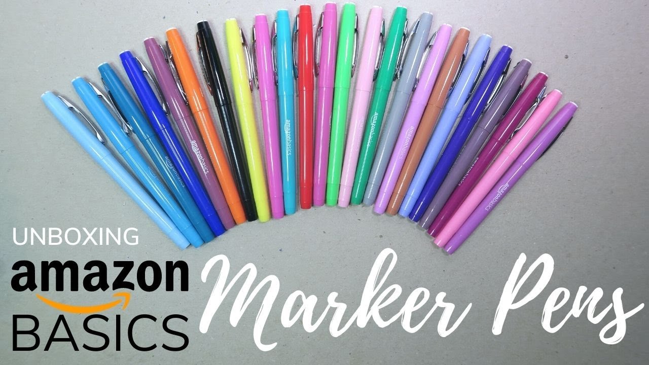 Unboxing & Review of the Amazon Basics Fine Marker Pens - Cheap Papermate Flair Alternative?