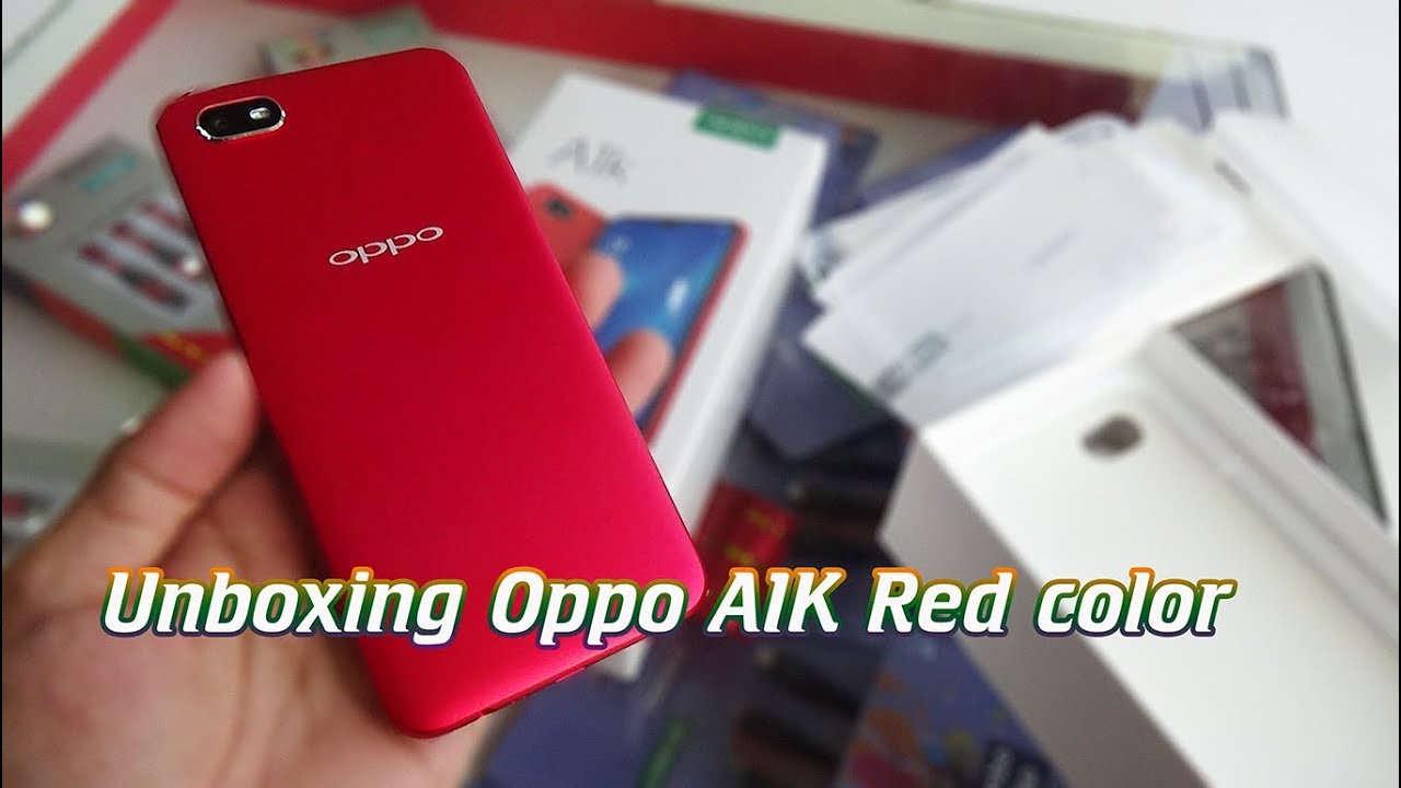 Unboxing Oppo A1K Red color